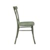 Better Homes and Gardens Collin Distressed White Dining Chair, Set of 2, Multiple Finishes - Green