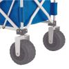 Folding All-Terrain Wide-Track Wheeled Beach Wagon, Blue - Blue