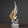 NORTHEUINS Resin Abstract Torch Figurines for Interior Home Living Room Bedroom Office Desktop Decoration Ornament Accessories - Black