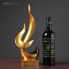 NORTHEUINS Resin Abstract Torch Figurines for Interior Home Living Room Bedroom Office Desktop Decoration Ornament Accessories - Black