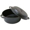 Cast Iron 5 Quart Seasoned Double Dutch Oven - Black