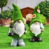 Gnome Night Solar Light Flower Decor Dimming Built-in Photoreceptor System Automatic Garden Decoration Fairy Desk Solar Light - D