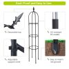 6.2ft Garden Obelisk Trellis; Lightweight Rustproof Plastic Coated Metal Tall Tower Trellis Stand - Black