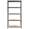 5-Layer Shelves 2 pcs Anthracite Steel&Engineered Wood - Anthracite