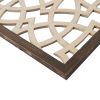 Damask Wood Panel Two-tone Geometric Wall Decor - as Pic