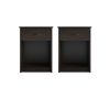 Classic Nightstand with Drawer, Black Oak - Espresso