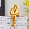 Abstract Golden Sculpture &amp; Figurines for Interior Resin Figure Statue Modern Home Decor Desk Accessories Nordic Room Decoration - 4 People