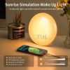 Wake Up Light Sunrise Alarm Clock for Kids; Heavy Sleepers; Bedroom; Sunrise Simulation; Sleep Aid; Dual Alarms; FM Radio; Snooze; Nightlight; Dayligh