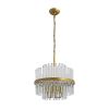 Modern American cylindrical crystal chandelier-4 bulbs -E12 lamp holder - Default