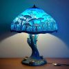 Colored Glass Plant Series Desk Lamp - Octopus desk lamp - Battery mounted version