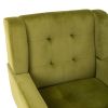 Modern Soft Velvet Material Ergonomics Accent Chair Living Room Chair Bedroom Chair Home Chair With Black Legs For Indoor Home - Green