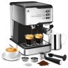 Geek Chef Espresso Machine, Espresso and Cappuccino latte Maker 20 Bar Pump Coffee Machine Compatible with ESE POD capsules filter&Milk Frother Steam