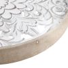 Medallion Trio Distressed White Floral 3-piece Carved Wood Wall Decor Set - as Pic