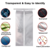 2pc Garment Clothes Cover Protector, Lightweight Closet Storage Bags Translucent Dustproof Waterproof Hanging Clothing Storage Bag With Full Zipper &