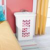 Wheeled Laundry Hamper Plastic, White, Set of 2 - White