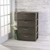 4 Drawer Wide Weave Tower Espresso - Espresso