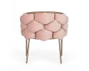 Modrest Debra Modern Pink Velvet Dining Chair - as Pic