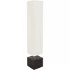 Rice Paper Floor Lamp with Dark Wood Color Base, Bulb and Paper Material Shade - CFL Bulb Included