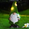 Gnome Night Solar Light Flower Decor Dimming Built-in Photoreceptor System Automatic Garden Decoration Fairy Desk Solar Light - D