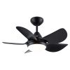 30 In Intergrated LED Ceiling Fan Lighting with Matte Black ABS Blade - as Pic