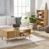 Hairpin Leg Square Side Table - Oak