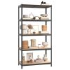 5-Layer Shelves 2 pcs Anthracite Steel&Engineered Wood - Anthracite