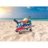 Folding All-Terrain Wide-Track Wheeled Beach Wagon, Blue - Blue