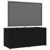 TV Cabinet Black 31.5"x13.4"x14.2" Engineered Wood - Black