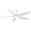 Modern 60 In Intergrated LED Ceiling Fan Lighting with White ABS Blade - Default