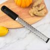 1pc Stainless Steel Lemon Zester & Cheese Grater; Fruit Scraper Planer; Kitchen Gadget - 11.81in*1.25in