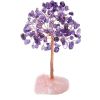 1pc Natural Crystal Tree Crystal Hair Ore Fluorite Base Rich Tree Chakra Amethyst Powder Crystal Ornaments - Yellow