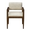 Benson Upholstered Dining Chairs with Arms (Set of 2) - as Pic