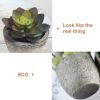 5Pcs Artificial Succulent Cactus Plants; Faux Succulent Cactus Plants with Gray Pots for Home Decor - Grey