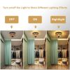 3-Lights Rattan Flush Mount Light - as Pic