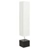 Rice Paper Floor Lamp with Dark Wood Color Base, Bulb and Paper Material Shade - CFL Bulb Included