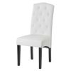 Dining PU Chair with Solid Wood Legs; 18.11&quot; L x 24.01&quot; W x 40.95&quot; H White - PP193583AAK