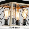 Farmhouse Chandeliers for Dining Room; Rustic Kitchen Island Light Fixture; 4-Light Industrial Kitchen Island Pendant Light Fixture; Metal Solid Ceili