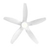 Modern 60 In Intergrated LED Ceiling Fan Lighting with White ABS Blade - Default