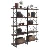 [VIDEO] Home Office 5 Tier Bookshelf; X Design Etageres Storage Shelf; Industrial Bookcase for Office with Metal Frame - as Pic