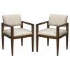 Benson Upholstered Dining Chairs with Arms (Set of 2) - as Pic