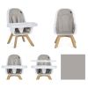 Zoodle 3-in-1 Highchair Booster Feeding Chair with Modern Design, Light Grey - Light Grey