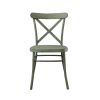 Better Homes and Gardens Collin Distressed White Dining Chair, Set of 2, Multiple Finishes - Green