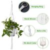 2Pcs Plant Hanger Flowerpot Net Bag 40in Cotton Rope Plant Hangers 4Legs Plant Hanger  - White