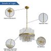 Modern American cylindrical crystal chandelier-4 bulbs -E12 lamp holder - Default