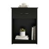 Classic Nightstand with Drawer, Black Oak - Espresso