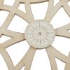 Damask Wood Panel Two-tone Geometric Wall Decor - as Pic