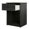 Classic Nightstand with Drawer, Black Oak - Black Oak