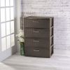 Sterilite 4 Drawer Wide Weave Tower Cement - Espresso