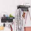 Key hook holder; mail manager and kitchen storage for wall decoration with 5 key hooks - as picture