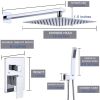 Shower System Shower Faucet Combo Set Wall Mounted with 10" Rainfall Shower Head and handheld shower faucet, Chrome Finish with Brass Valve Rough-In -